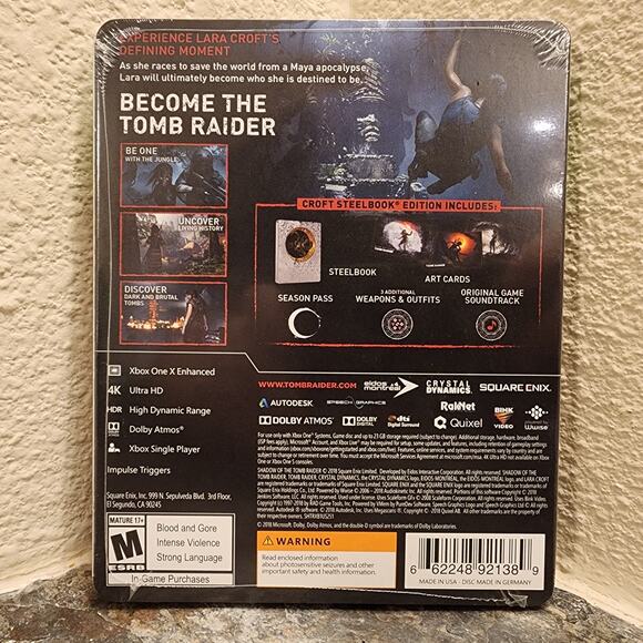 Game - Shadow of the Tomb Raider [Croft Steelbook Edition] - Xbox One - Picture 2 of 4